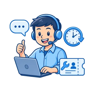 Ilustrasi bantuan developer